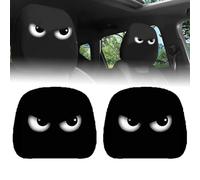 Funny Cartoon Car Headrest Covers - 2PCS Universal Fit, Halloween Car Seat Covers, Big Eyes Head Rest Cover for Cars, 26x28cm, Holiday Decor (#D,1Pairs)