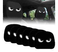 Funny Cartoon Car Headrest Covers - 2PCS Universal Fit, Halloween Car Seat Covers, Big Eyes Head Rest Cover for Cars, 26x28cm, Holiday Decor (#D,3Pairs)