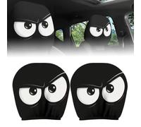 Funny Cartoon Car Headrest Covers - 2PCS Universal Fit, Halloween Car Seat Covers, Big Eyes Head Rest Cover for Cars, 26x28cm, Holiday Decor (#C,1Pairs)