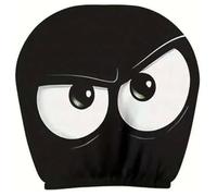 Funny Cartoon Car Headrest Covers, Big Eyes Head Rest Cover for Cars Universal Fit, Spooky Car Headrest Protector, Cheerful Face Cute Auto Front Seat Protector Decor for Halloween Christmas (26,4pcs)