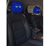 Funny Cartoon Car Headrest Covers, Big Eyes Head Rest Cover for Cars Universal Fit, Spooky Car Headrest Protector, Cheerful Face Cute Auto Front Seat Protector Decor for Halloween Christmas (25,4pcs)