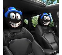 Funny Cartoon Car Headrest Covers, Funny Cat Car Headrest Covers, 2/4/6 Pack, 11 x 10 Inches, Double-Sided Printing, Breathable Fabric, for Road Trips, Parties, and Parades (Style-B,4PCS)