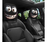 Funny Cartoon Car Headrest Covers, Funny Cat Car Headrest Covers, 2/4/6 Pack, 11 x 10 Inches, Double-Sided Printing, Breathable Fabric, for Road Trips, Parties, and Parades (Style-A,4PCS)