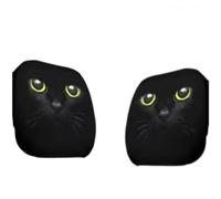 Funny Cartoon Eyes Car Headrest Covers, 2PCS Elastic Headrest Protector for Auto Front Seat, Double-Sided Printing Design, Universal Fit Washable Head Rest Cover for Halloween & Christmas Decoration