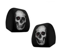 Funny Cartoon Eyes Car Headrest Covers, 2PCS Elastic Headrest Protector for Auto Front Seat, Double-Sided Printing Design, Universal Fit Washable Head Rest Cover for Halloween & Christmas Decoration