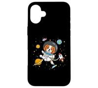 Funny Cartoon Kawaii Kids Boys Girl Space Cavalier Dog Lover Coque pour iPhone 16 Plus