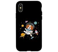 Funny Cartoon Kawaii Kids Boys Girl Space Cavalier Dog Lover Coque pour iPhone X/XS