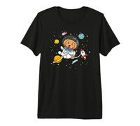 Funny Cartoon Kawaii Kids Space Astronaut Boys Doodle Lover T-Shirt Haut de Gamme