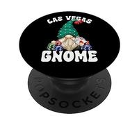 Funny Casino GNOME Graphic for Men and Poker Las Vegas Trip PopSockets PopGrip Adhésif