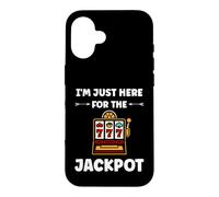 Funny Casino Quote gamling I'm Here for Jackpot Coque pour iPhone 16