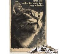 Funny Cat and Mouse Poster Puzzles Imposible,desafío for Adults Entretenimiento Creativo 1000 Piezas Obra De Arte De Juego De Para Adultos, Regalos A Partir De 14 Años 1000pcs (38x26cm)