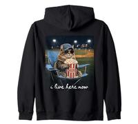 Funny Cat Baseball, Maman, j'habite Ici Maintenant Sweat à Capuche