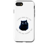 Funny Cat Black Kitty is Hitting You with The Truth Coque pour iPhone SE (2020) / 7/8