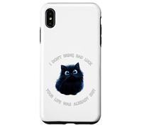 Funny Cat Black Kitty is Hitting You with The Truth Coque pour iPhone XS Max