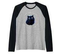 Funny Cat Black Kitty is Hitting You with The Truth Manche Raglan
