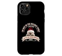 Funny Cat Christmas Sarcastic Humor Not in Holiday Spirit Coque pour iPhone 11 Pro