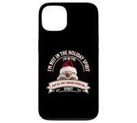 Funny Cat Christmas Sarcastic Humor Not in Holiday Spirit Coque pour iPhone 13