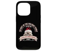 Funny Cat Christmas Sarcastic Humor Not in Holiday Spirit Coque pour iPhone 13 Pro