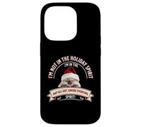 Funny Cat Christmas Sarcastic Humor Not in Holiday Spirit Coque pour iPhone 14 Pro