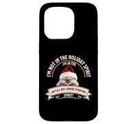 Funny Cat Christmas Sarcastic Humor Not in Holiday Spirit Coque pour iPhone 15 Pro