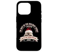 Funny Cat Christmas Sarcastic Humor Not in Holiday Spirit Coque pour iPhone 16 Pro