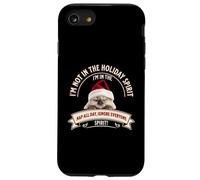 Funny Cat Christmas Sarcastic Humor Not in Holiday Spirit Coque pour iPhone SE (2020) / 7/8