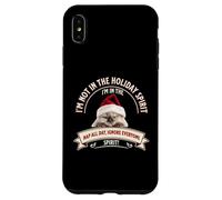 Funny Cat Christmas Sarcastic Humor Not in Holiday Spirit Coque pour iPhone XS Max