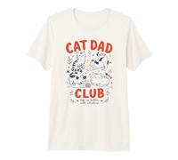 Funny Cat Dad Club Vintage Life is Better with Whiskers T-Shirt Haut de Gamme