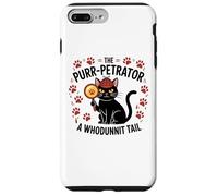Funny Cat Detective Purrpetrator True Crime Murder Mystery Coque pour iPhone 7 Plus/8 Plus