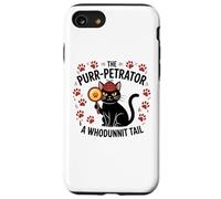Funny Cat Detective Purrpetrator True Crime Murder Mystery Coque pour iPhone SE (2020) / 7/8