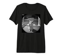 Funny Cat Flipping Off Middle Finger on Security Camera T-Shirt Haut de Gamme