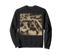 Funny Cat Gang Meme Street Sarcastique Vintage Sweatshirt
