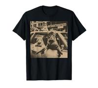 Funny Cat Gang Meme Street Sarcastique Vintage T-Shirt