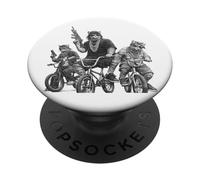 Funny Cat Gen Z Retro Hip Hop Meme PopSockets PopGrip Adhésif