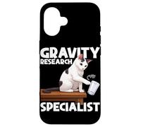 Funny Cat Gravity Research Specialist Cat Lover Chaton Propriétaire Coque pour iPhone 16