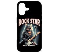 Funny Cat Guitare électrique Rock Star Cat Coque pour iPhone 17