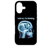 Funny Cat Hold on I'm Thinking Meme Graphic Coque pour iPhone 17