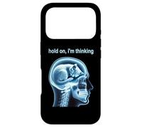 Funny Cat Hold on I'm Thinking Meme Graphic Coque pour iPhone 17 Pro