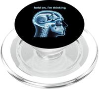 Funny Cat Hold on I'm Thinking Meme Graphic PopSockets PopGrip pour MagSafe