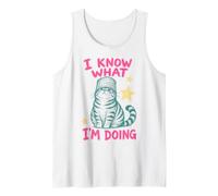Funny Cat I Know What Im Doing Sarcastic Meme Cat Lover Débardeur