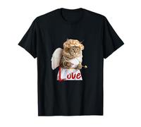 Funny Cat in Cupid Costume, Saint Valentine's Cat Selfie T-Shirt