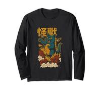 Funny Cat Japan Catzilla Cat Manche Longue