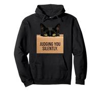 Funny Cat Judging You Silently for Cat Lover Cat Mom Cat Dad Sweat à Capuche