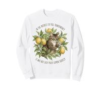 Funny Cat Lemon Pun Tabby Citrus Humour Sweatshirt