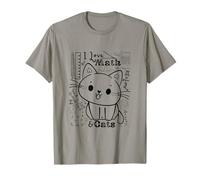Funny Cat Math Teacher Geometry Physics Science Design T-Shirt