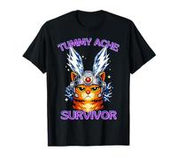 Funny Cat Meme I Survived Today's Tummy Ache Graphic T-Shirt