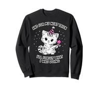 Funny Cat Meme Next Trick J'oublierai ce Que Je Fais Sweatshirt