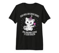Funny Cat Meme Next Trick J'oublierai ce Que Je Fais T-Shirt Haut de Gamme