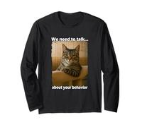 Funny Cat Meme Sarcastic Cat Boss Hilarious Cat Humor Manche Longue