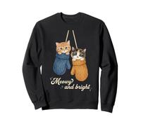 Funny Cat Mittens Vintage Christmas Retro Kitten Cat Lover Sweatshirt